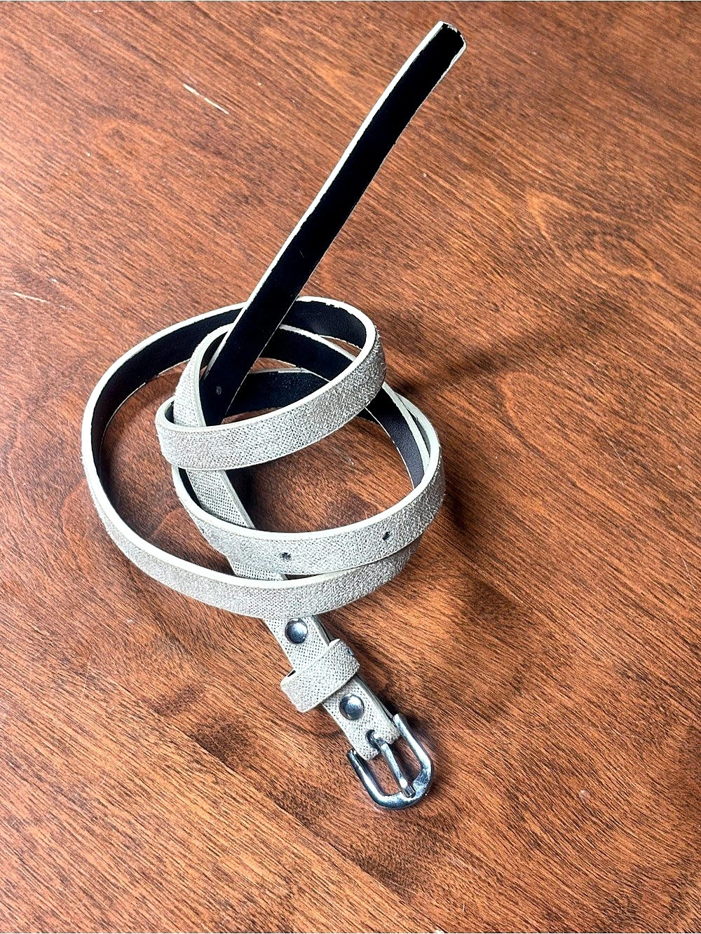 Justice Silver Glitter Skinny Belt